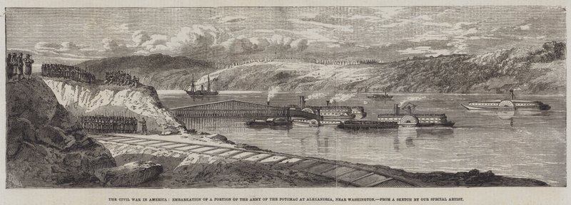 La guerre civile en Amérique, embarquement d