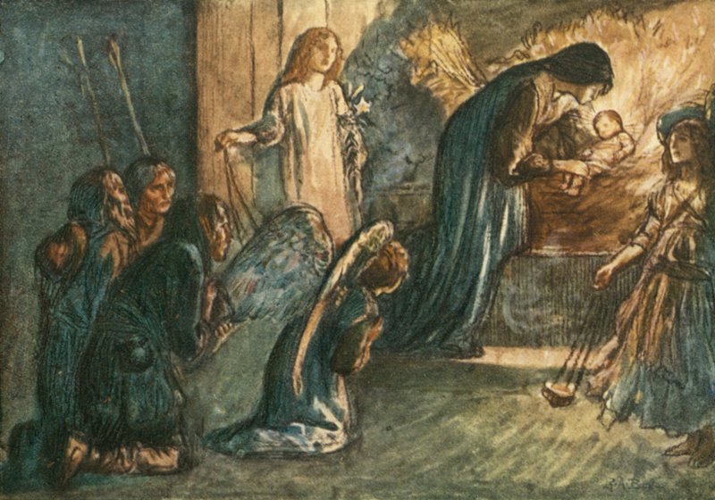 Mais voyez ! La Vierge bénie a couché son Enfant - Robert Anning Bell