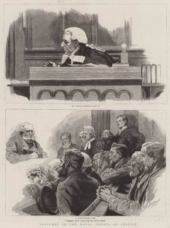 Croquis dans les tribunaux royaux de justice - Robert Barnes