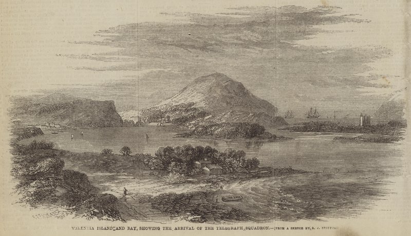 Île et baie de Valentia, montrant l