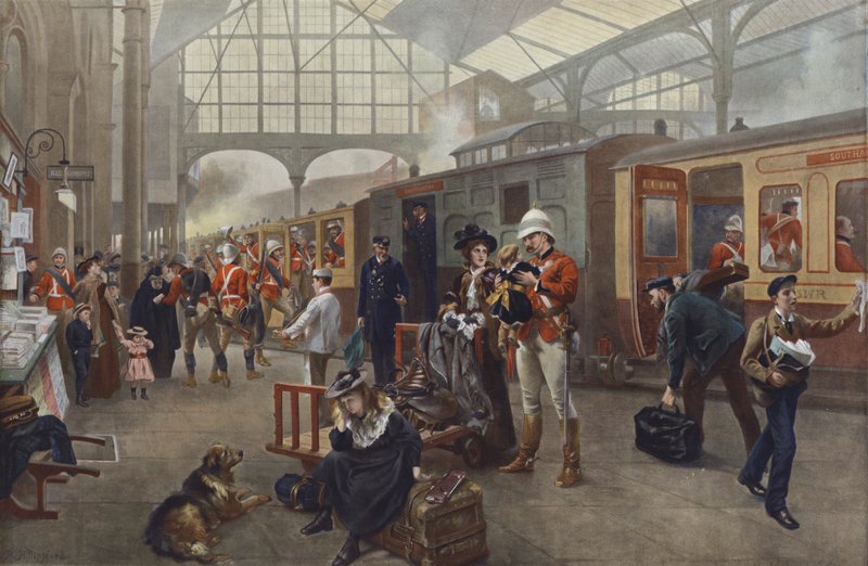 Adieu ! Soldats partant pour la guerre. - Robert Alexander Hillingford