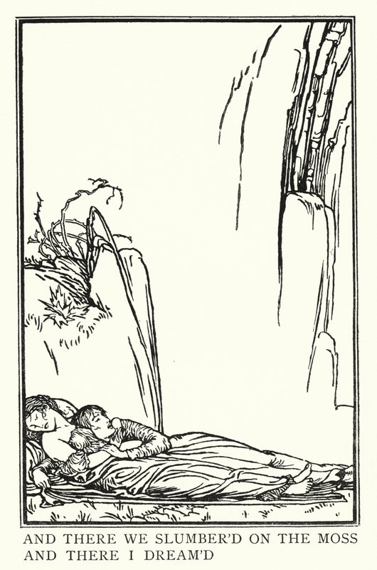 Illustration pour Poèmes de John Keats : La Belle Dame Sans Merci - Robert Anning Bell