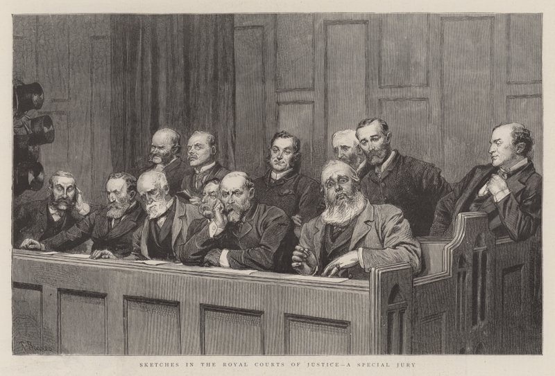 Croquis dans les Cours royales de justice, un jury spécial - Robert Barnes