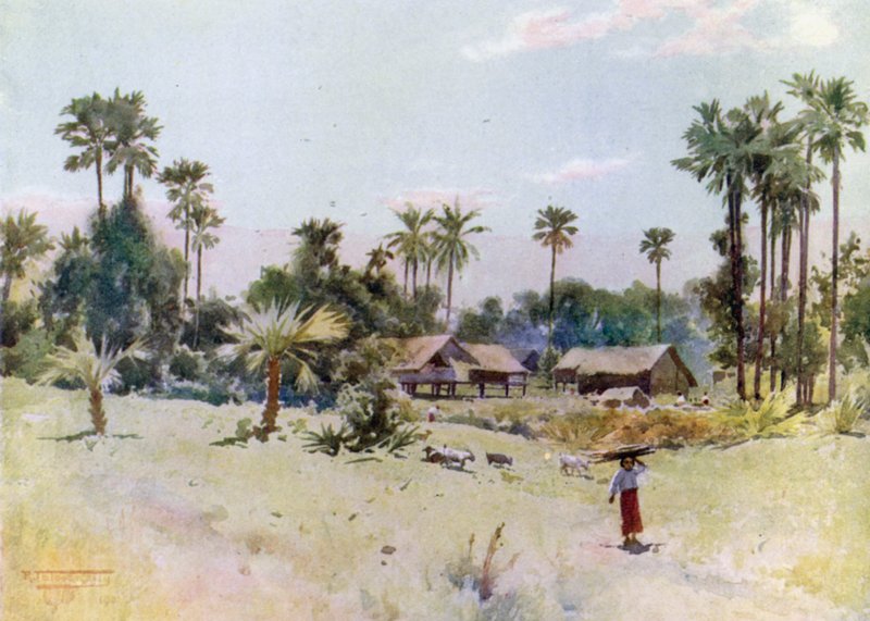 Un hameau birman - Robert George Talbot Kelly