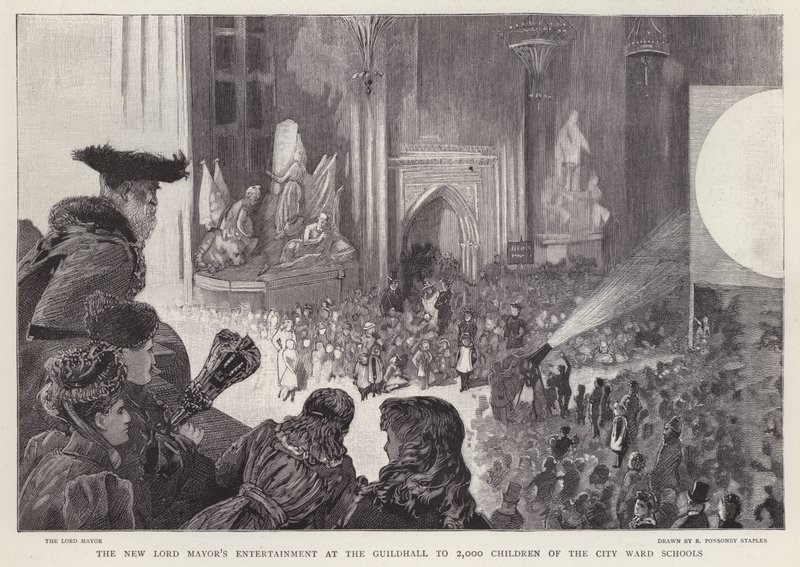 Le nouvel accueil du Lord Maire au Guildhall pour 2000 enfants des écoles de quartier de la ville de Londres - Robert Ponsonby (after) Staples