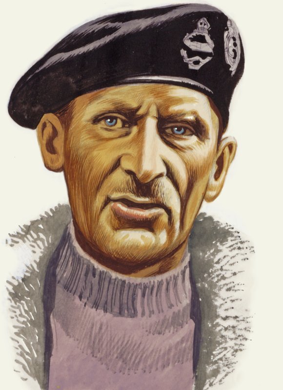 Général Montgomery (gouache sur papier) - Ron Embleton