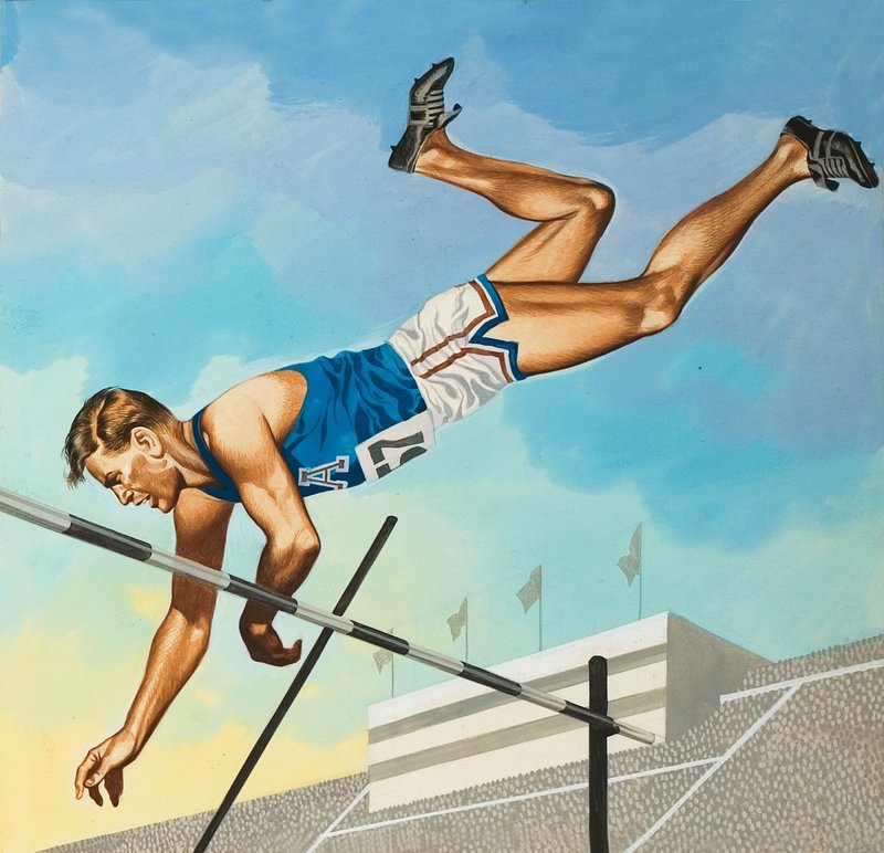 Saut à la perche - Ron Embleton