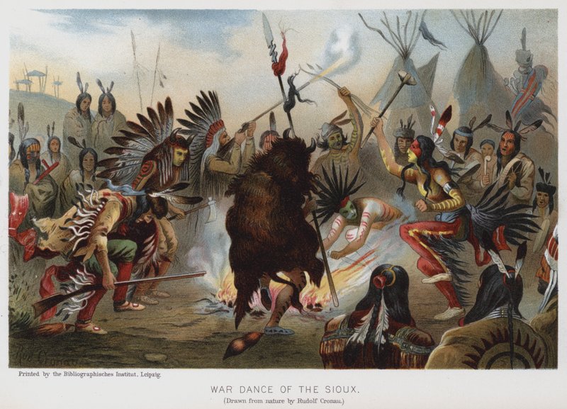 Danse de guerre des Sioux - Rudolf Cronau