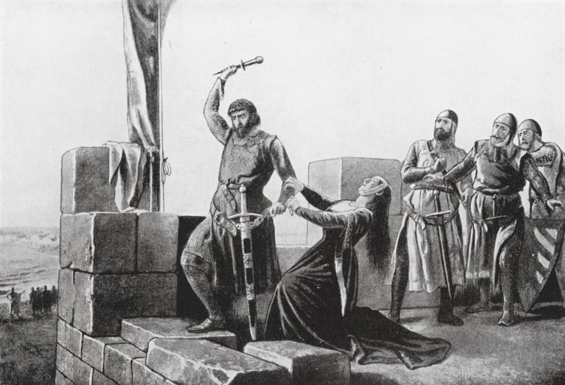 Alonso de Guzman jette son poignard à Don Juan - Salvador (after) Martinez Cubells
