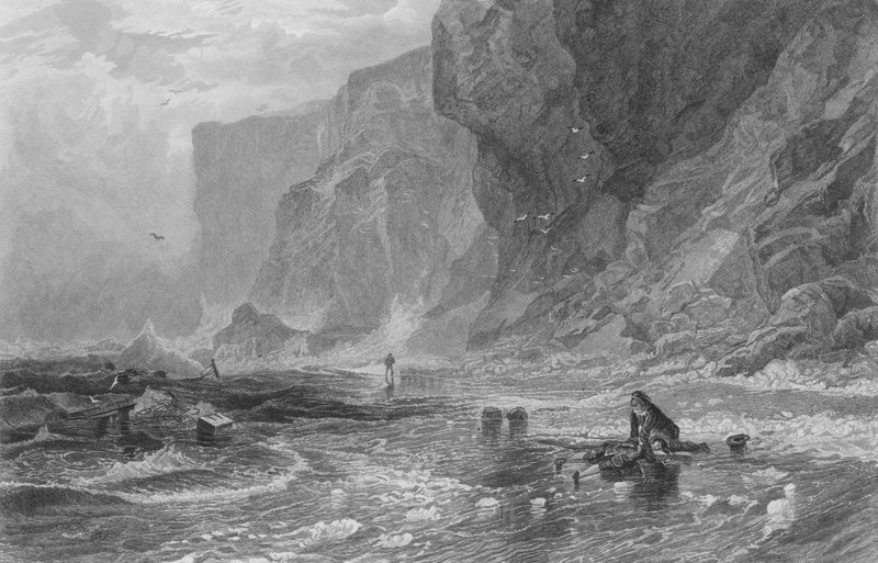 La tempête, avec Mordaunt sauvant Cleveland - Samuel (after) Bough