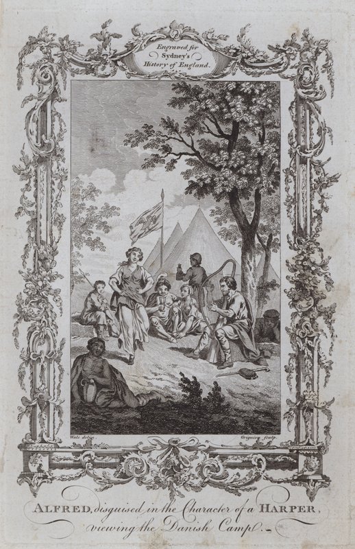 Alfred, déguisé en harpiste, observant le camp danois - Samuel (after) Wale