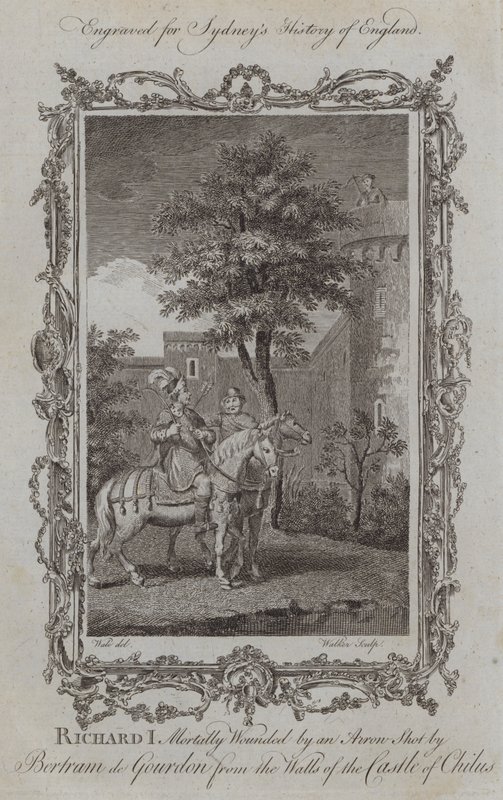 Richard I mortellement blessé par une flèche tirée par Bertram de Gourdon depuis les murs du château de Chalus - Samuel (after) Wale
