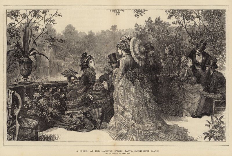 Croquis à la Garden Party de Sa Majesté, Buckingham Palace - Samuel Luke Fildes