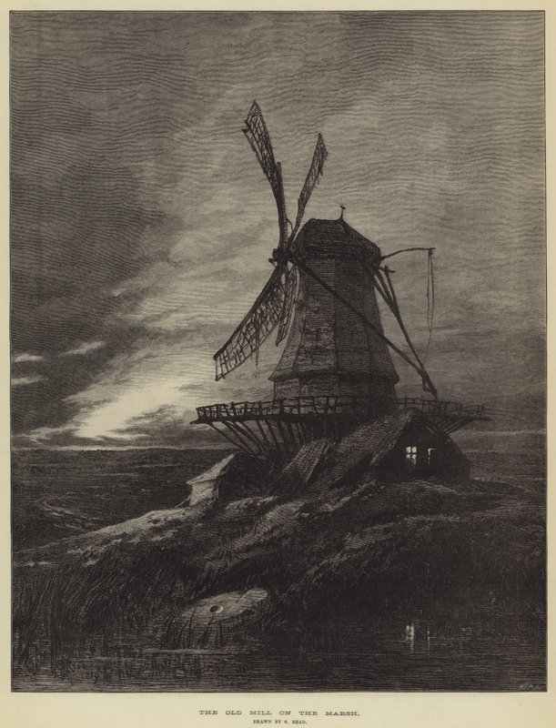 Le vieux moulin sur le marais - Samuel Read