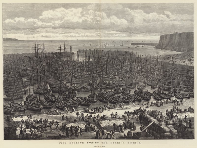Port de Wick pendant la pêche au hareng - Samuel Read