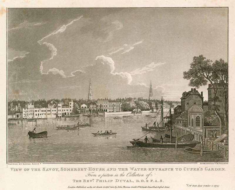 Vue du Savoy, Somerset House, et de l