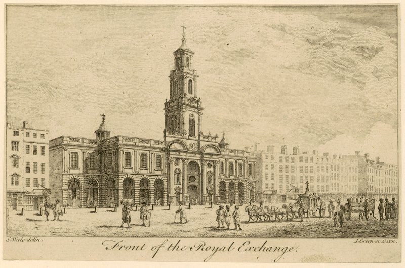 Façade de la Bourse Royale, Londres - Samuel Wale