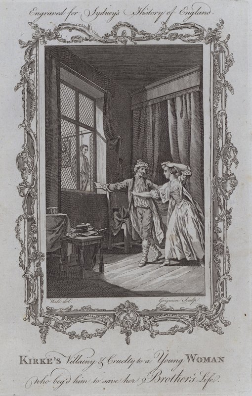 La méchanceté et la cruauté de Kirke envers une jeune femme qui le suppliait de sauver la vie de son frère - Samuel Wale
