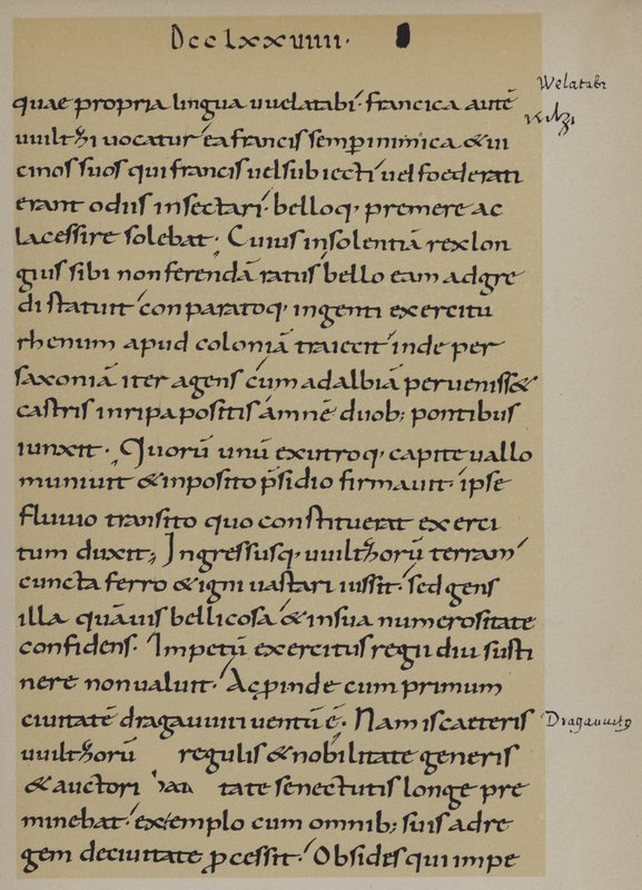 Récit de la traversée du fleuve Elbe par Charlemagne, 789 - School German