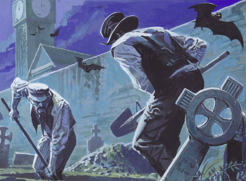 Burke et Hare, pilleurs de tombes et assassins (gouache sur papier) - Severino Baraldi