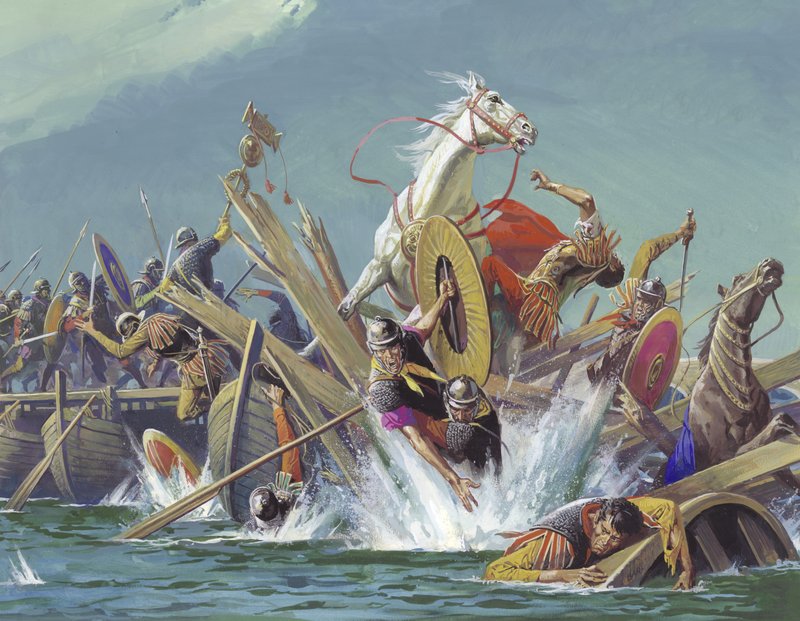 Mort de Maxence à la bataille du pont Milvius - Severino Baraldi