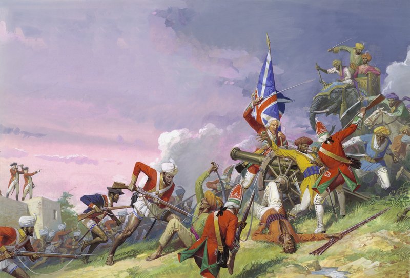 La bataille de Plassey - Severino Baraldi