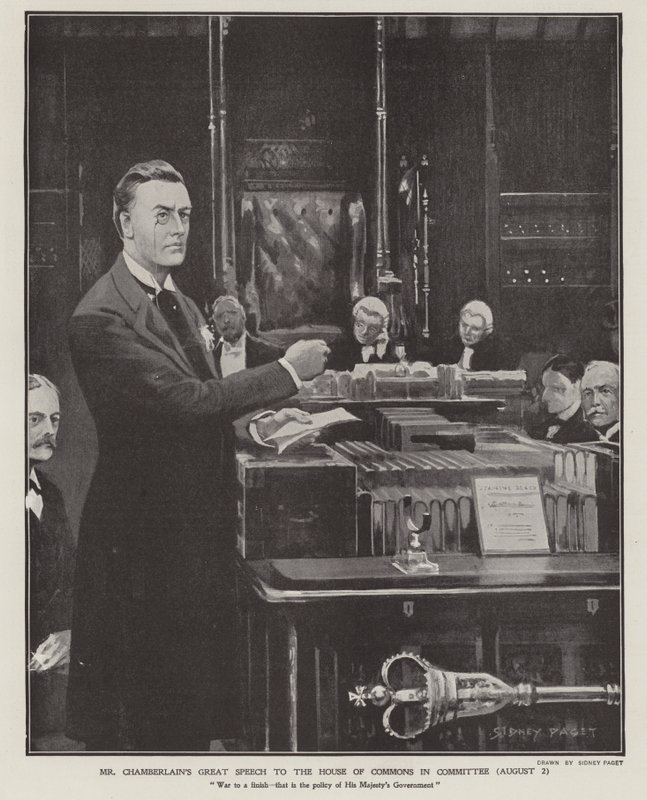 Discours de Joseph Chamberlain sur la guerre des Boers à la Chambre des communes le 2 août 1901 - Sidney Paget