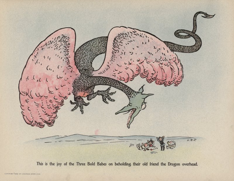 Illustration de la suite des aventures des trois bébés audacieux (lithographie couleur) - Sophia Rosamond Praeger
