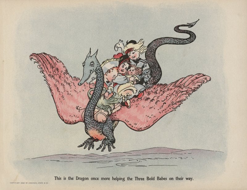 Illustration de la suite des aventures des trois bébés audacieux (lithographie couleur) - Sophia Rosamond Praeger