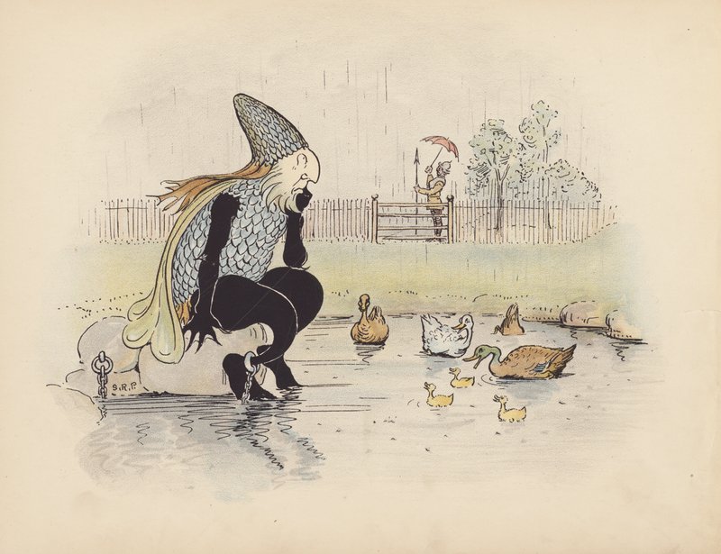Illustration pour Little Twin Dragons de S Rosamond Praeger (lithographie couleur) - Sophia Rosamond Praeger