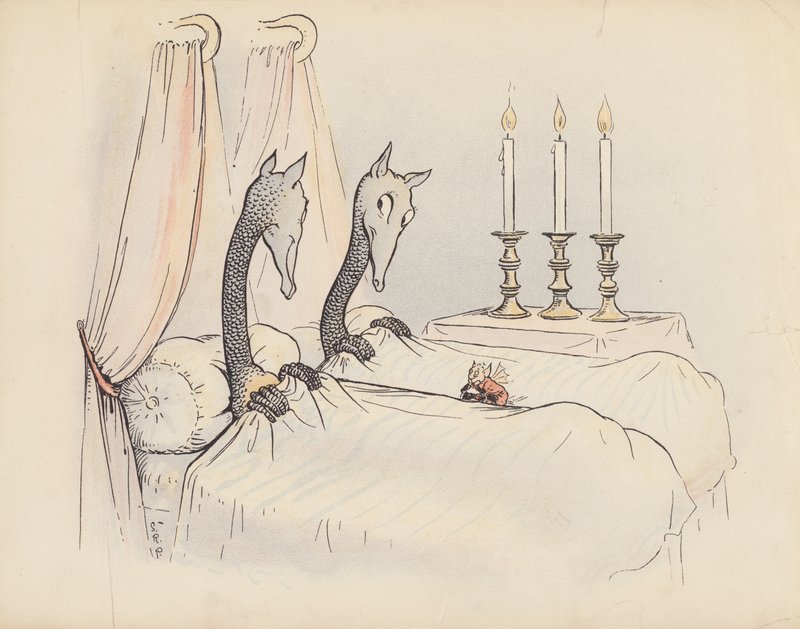 Illustration pour Little Twin Dragons de S Rosamond Praeger (lithographie couleur) - Sophia Rosamond Praeger