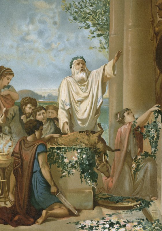 Un sacrifice dans la Grèce antique - Spanish School
