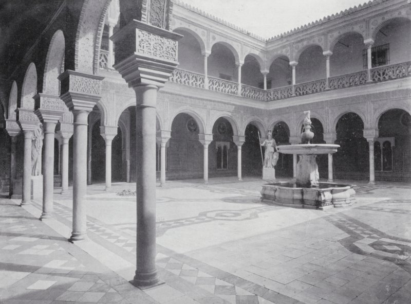 Tribunal de la maison de Pilate, Séville (photo n/b) - Spanish Photographer