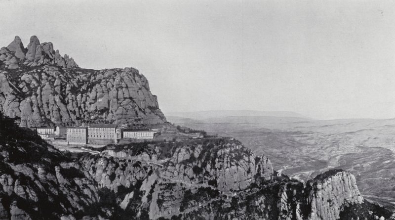 Vue générale de Montserrat (photo n/b) - Spanish Photographer