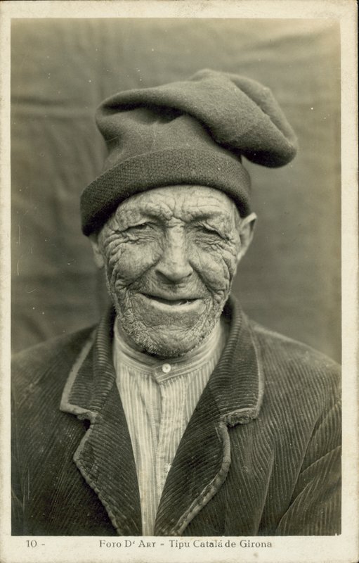 Vieil homme de Gérone, Espagne (photo n/b) - Spanish Photographer