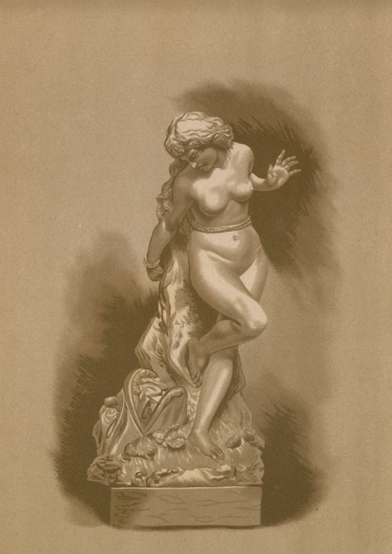 Andromède exposée pour être dévorée par le monstre - Spanish School