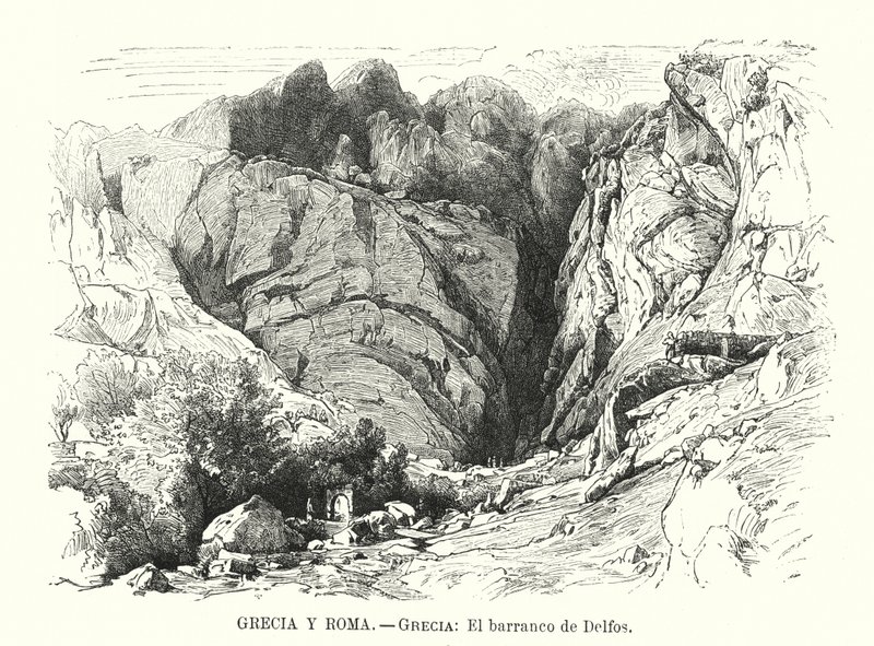 Ravin de Delphes, Grèce - Spanish School