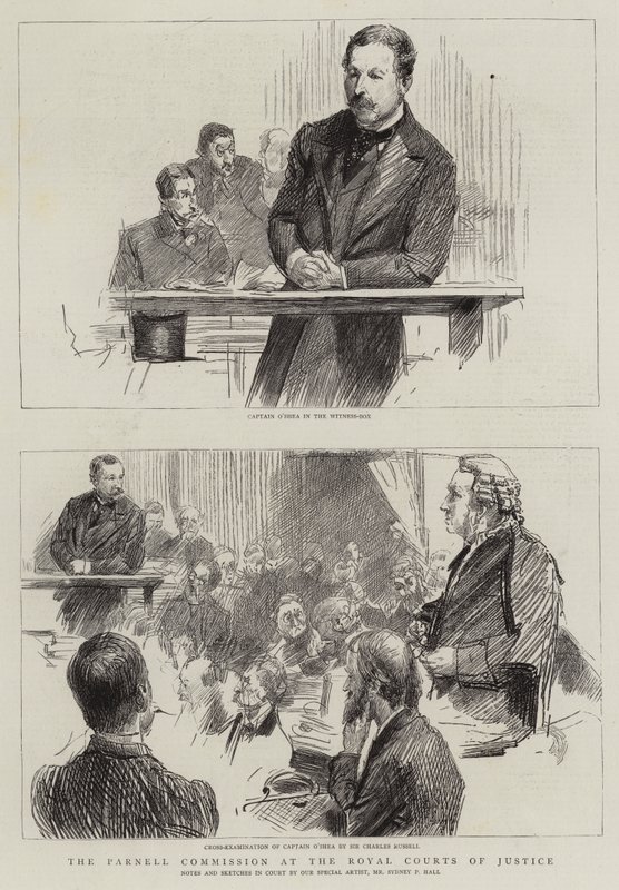 La commission Parnell aux Royal Courts of Justice - Sydney Prior (after) Hall