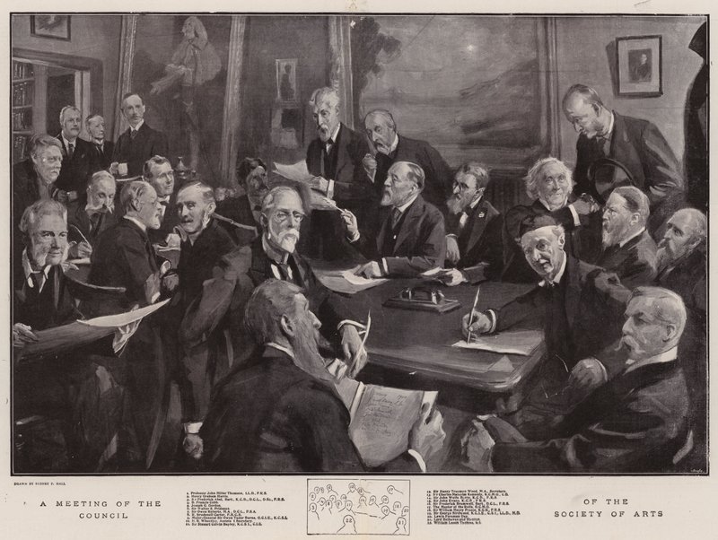 Une réunion du Conseil de la Société des Arts - Sydney Prior Hall
