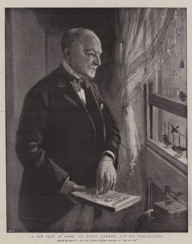 Un nouveau pair à la maison, Sir Henry Hawkins et ses pauvres clients - Sydney Prior Hall