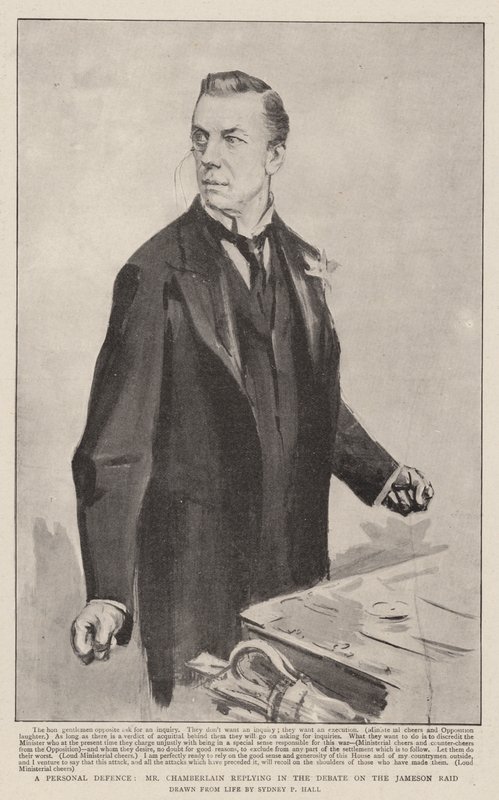 Une défense personnelle, M. Chamberlain répondant au débat sur le raid Jameson - Sydney Prior Hall