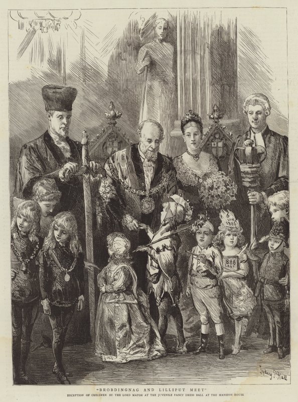 Brobdingnag et Lilliput se Rencontrent - Sydney Prior Hall