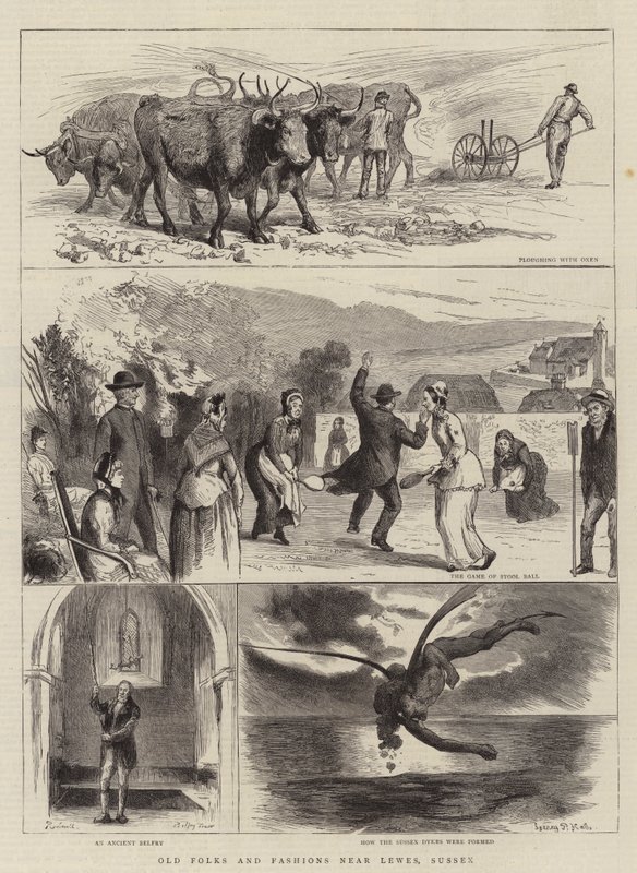 Vieux et modes près de Lewes, Sussex - Sydney Prior Hall