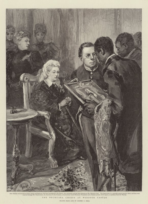 Les chefs Bechuana au château de Windsor - Sydney Prior Hall