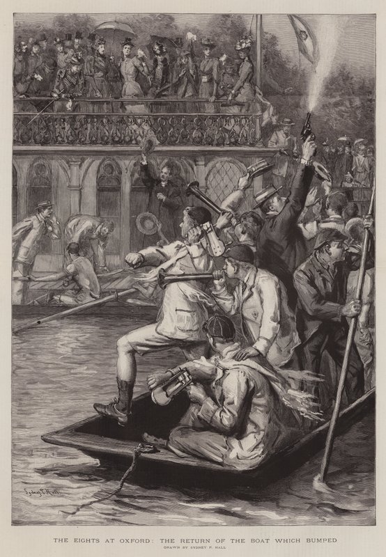Les Huit à Oxford, le retour du bateau qui a heurté - Sydney Prior Hall