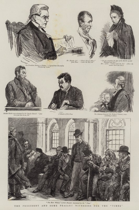 Le président et quelques témoins paysans pour The Times - Sydney Prior Hall