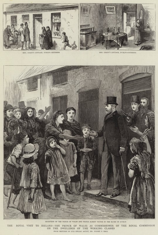 La visite royale en Irlande, le prince de Galles en tant que commissaire de la Commission royale sur les habitations des classes ouvrières - Sydney Prior Hall