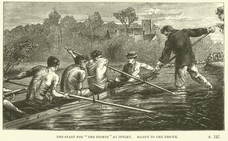 Illustration pour Tom Brown à Oxford par Thomas Hughes - Sydney Prior after Hall