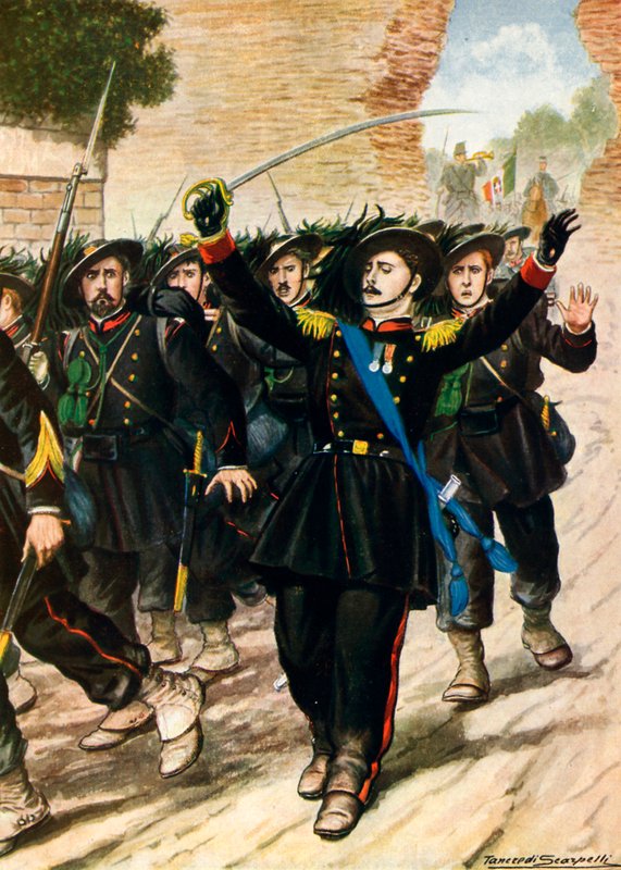 20 septembre 1870 : Porta Pia - Brèche dans les murs - Tancredi Scarpelli