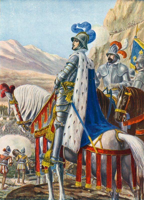 Le roi François Ier de France observant les Alpes le 15 août 1515 - Tancredi Scarpelli